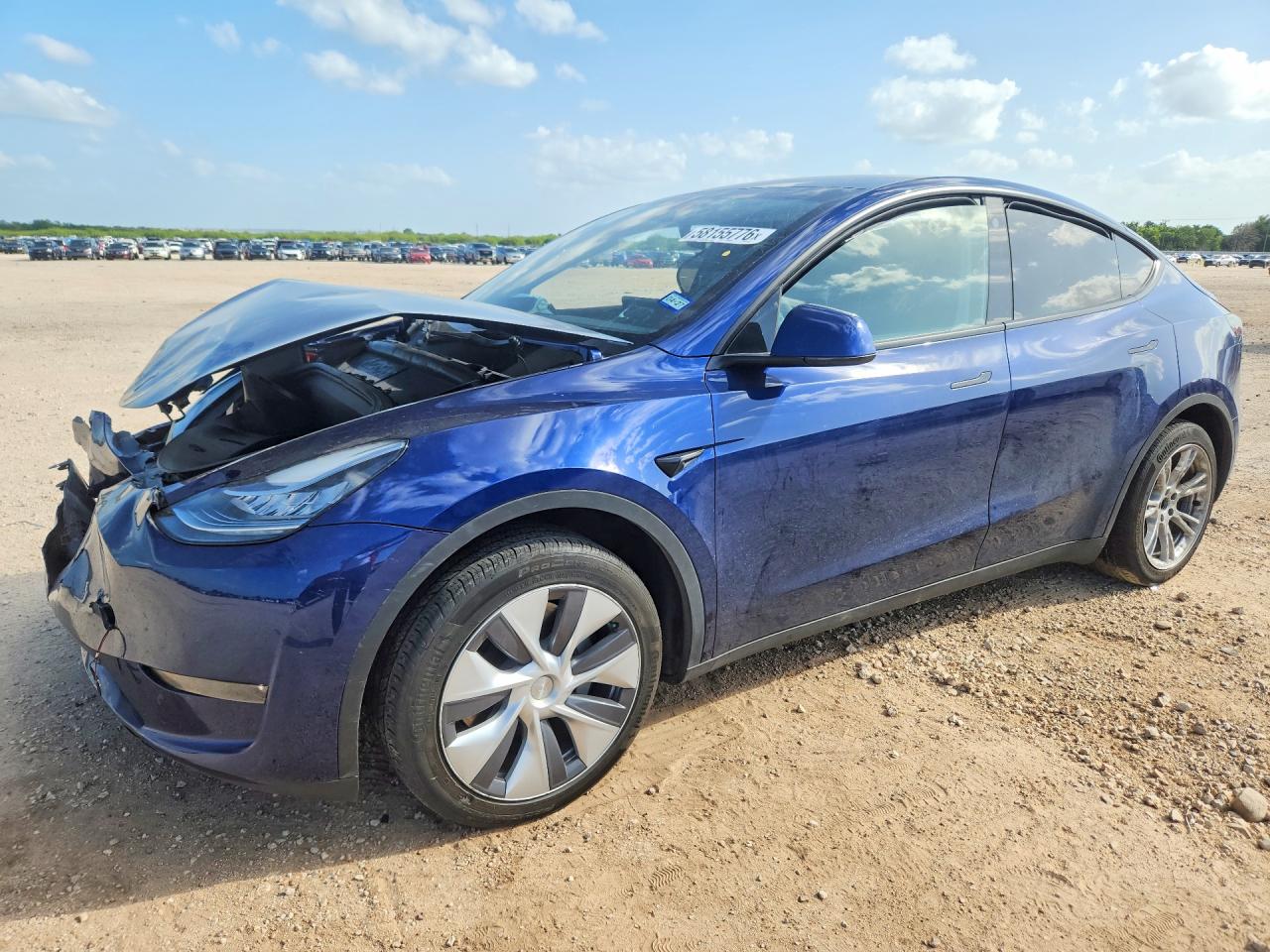 2023 Tesla Model Y VIN 7SAYGDEE6PA107897 COPART salvage auction — Front End, TX - SALVAGE VEHICLE TITLE, sold $9,000 on 2026-07-09 (photo 1)