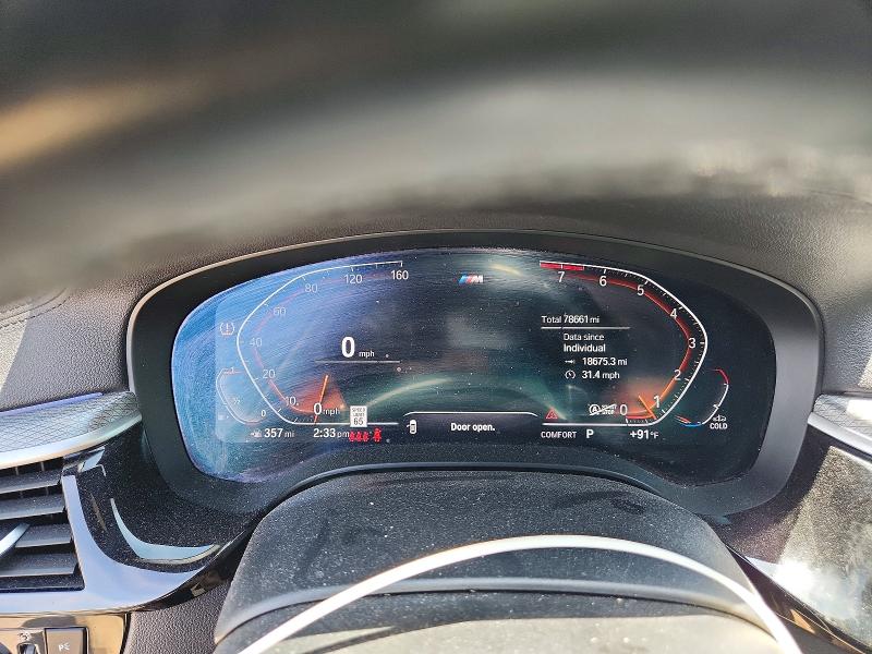 2020 BMW 5er VIN WBAJS3C08LCE05666 COPART salvage auction — REAR END, Ny - Mv-907A Salvage Certificate, sold $18,000 on 2026-08-04 (photo 9)