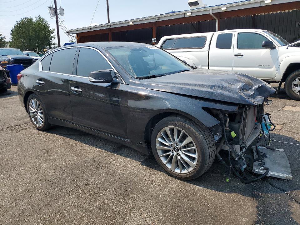 2019 Infiniti Q50 VIN JN1EV7AR6KM593116 COPART salvage auction — FRONT END, Co - Public - Salvage Title, sold $2,550 on 2026-07-23 (photo 4)