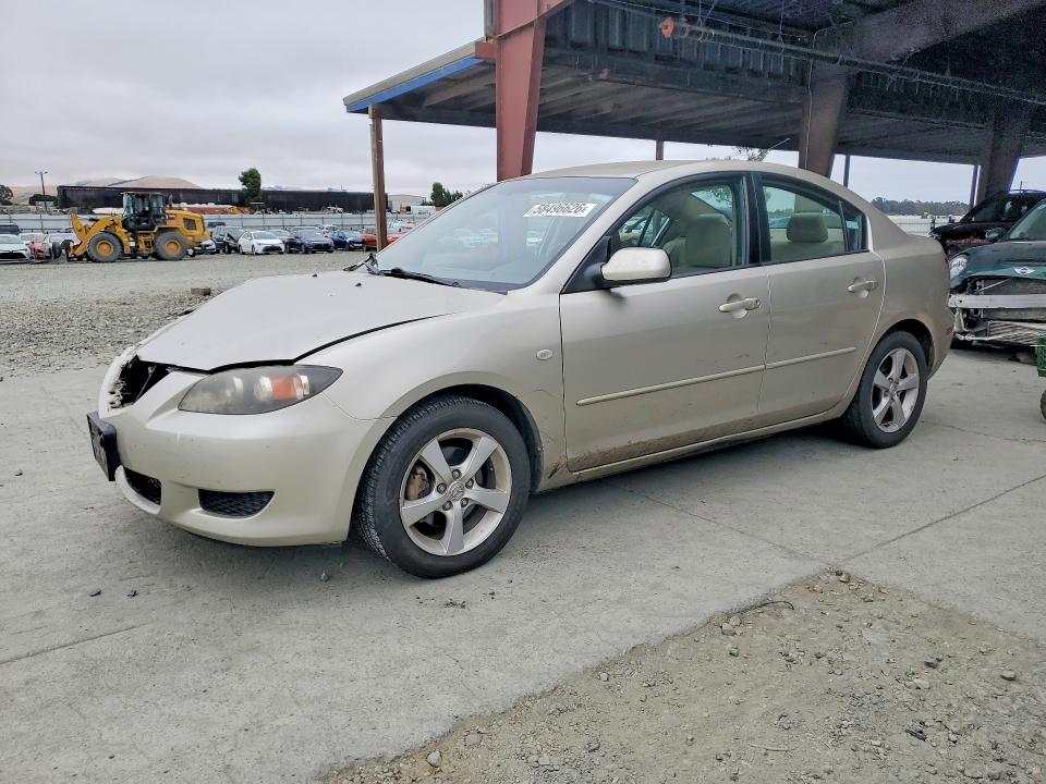 2005 Mazda 3 VIN JM1BK12F451268884 COPART salvage auction — FRONT END, Ca - Salvage Certificate, sold $300 on 2026-07-02 (photo 1)