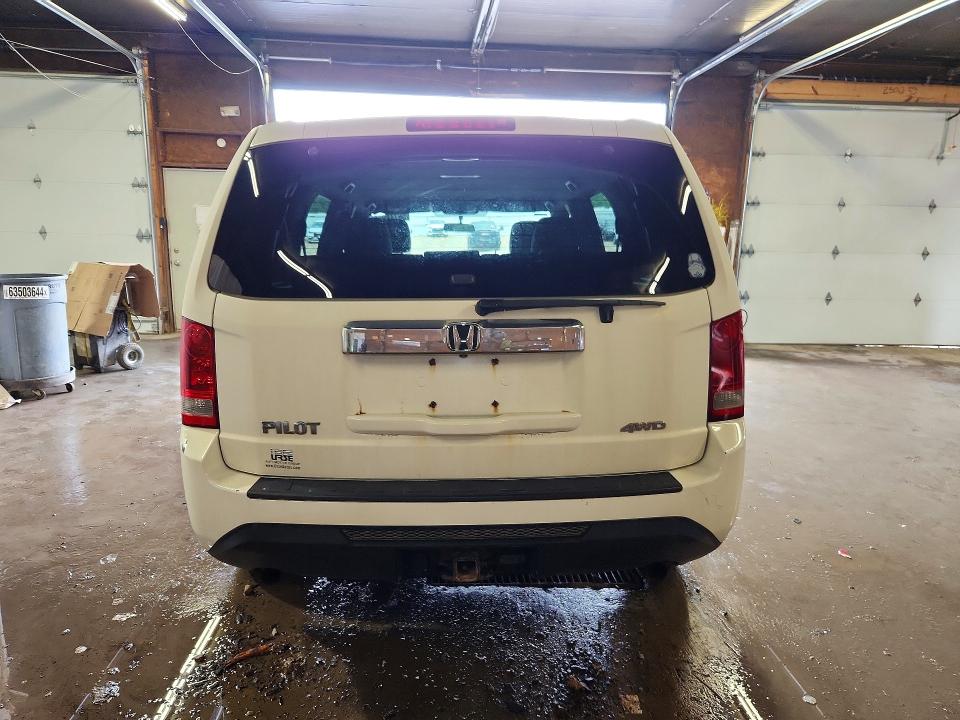 2013 Honda Pilot VIN 5FNYF4H29DB055679 COPART salvage auction — FRONT END, PA - CERTIFICATE OF SALVAGE, sold $225 on 2026-07-02 (photo 6)