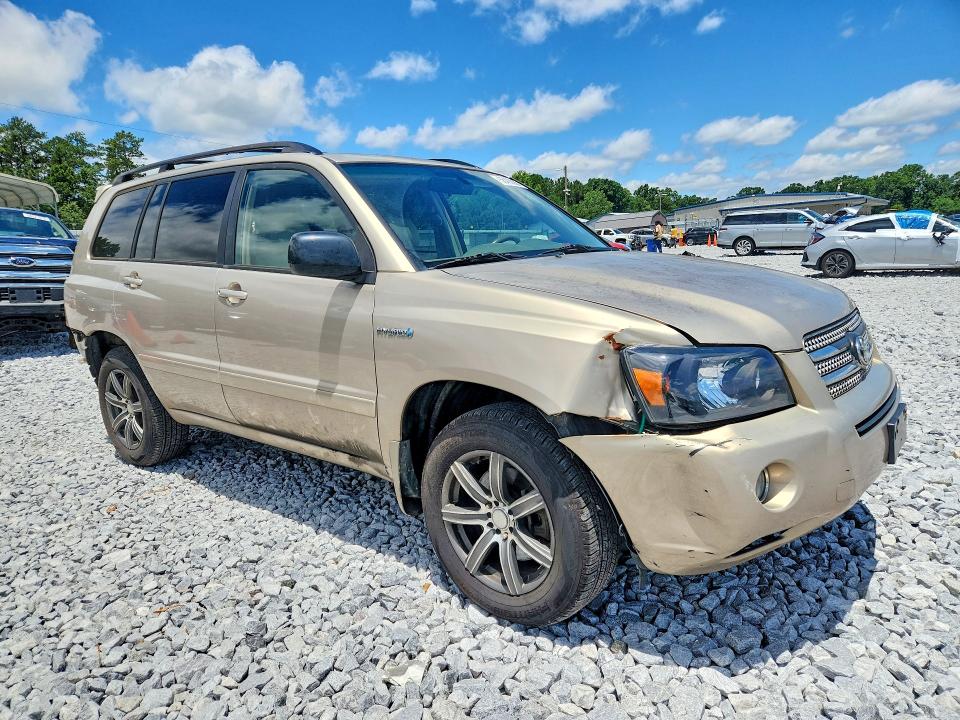 2007 Toyota Highlander hybrid VIN JTEEW21A870044504 COPART salvage auction — FRONT END, GA - CERT OF TITLE-SALVAGE (P), sold $900 on 2026-07-14 (photo 4)
