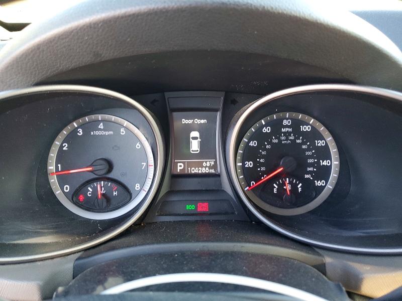 2016 Hyundai Santa fe VIN 5XYZT3LB0GG379101 COPART salvage auction — FRONT END, VA - CERT OF TITLE - SALVAGE, sold $2,450 on 2026-07-09 (photo 9)