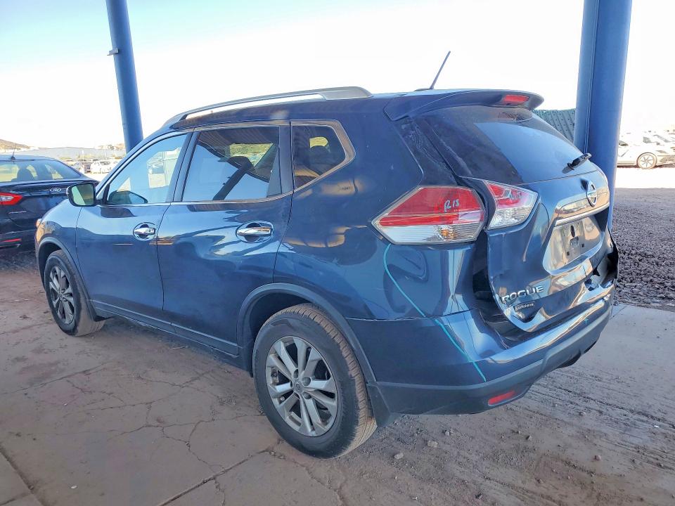 2015 Nissan Rogue VIN KNMAT2MT7FP514357 COPART salvage auction — REAR END, Az - Cert Of Title - Salvage, sold $2,150 on 2026-07-16 (photo 2)