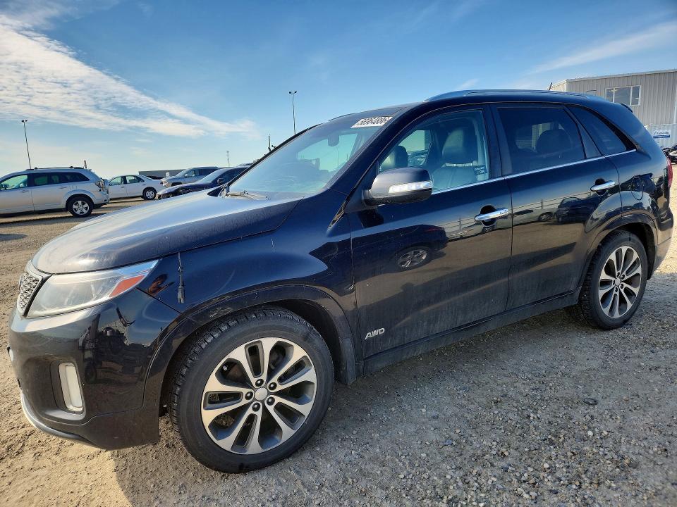 2014 Kia Sorento VIN 5XYKWDA70EG492007 COPART salvage auction — REAR END, AB - BOS - SALVAGE, sold $975 on 2026-07-02 (photo 1)