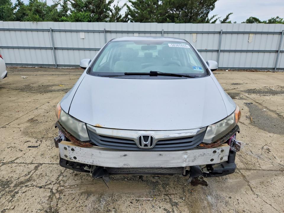 2012 Honda Civic VIN 19XFB2F50CE347715 COPART salvage auction — FRONT END, Nj - Cert Of Title-Salvage, sold $1,100 on 2026-07-25 (photo 5)