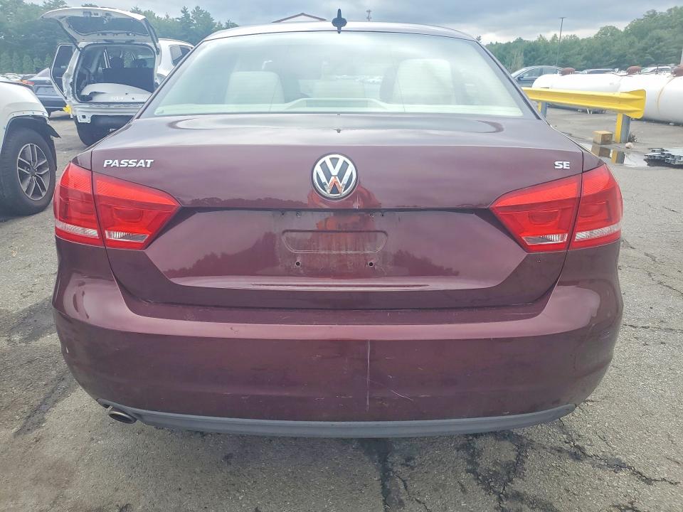 2012 Volkswagen Passat VIN 1VWBP7A34CC030589 COPART salvage auction — FRONT END, Ri - Salvage Certificate Of Title, sold $125 on 2026-07-28 (photo 6)