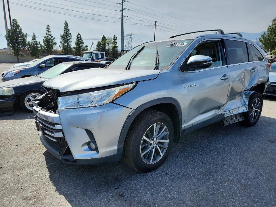 2019 Toyota Highlander hybrid VIN 5TDJGRFH5KS078811 COPART salvage auction — ALL OVER, Ca - Salvage Certificate, sold $5,800 on 2026-07-28 (photo 1)
