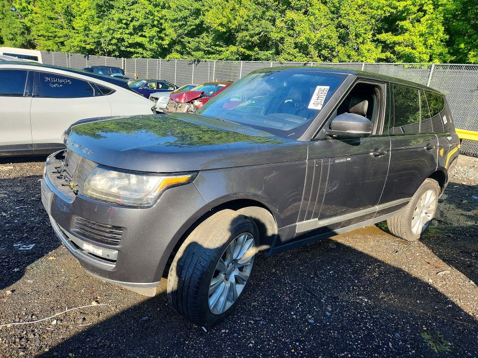 2016 Land rover RANGE ROVER VIN SALGS2EF8GA264727 COPART salvage auction — FRONT END, Md - Cert Of Salvage > 75% Damage, sold $5,700 on 2026-07-31 (photo 1)