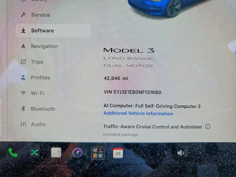 2022 Tesla VIN 5YJ3E1EB0NF131680 COPART salvage auction — FRONT END, Wa - Bill Of Sale, sold $8,200 on 2026-07-06 (photo 9)