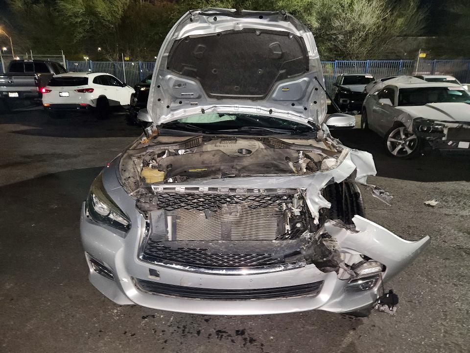 2016 Infiniti Q50 VIN JN1CV7AP7GM202231 COPART salvage auction — FRONT END, Nv - Salvage Title, sold $550 on 2026-07-16 (photo 5)