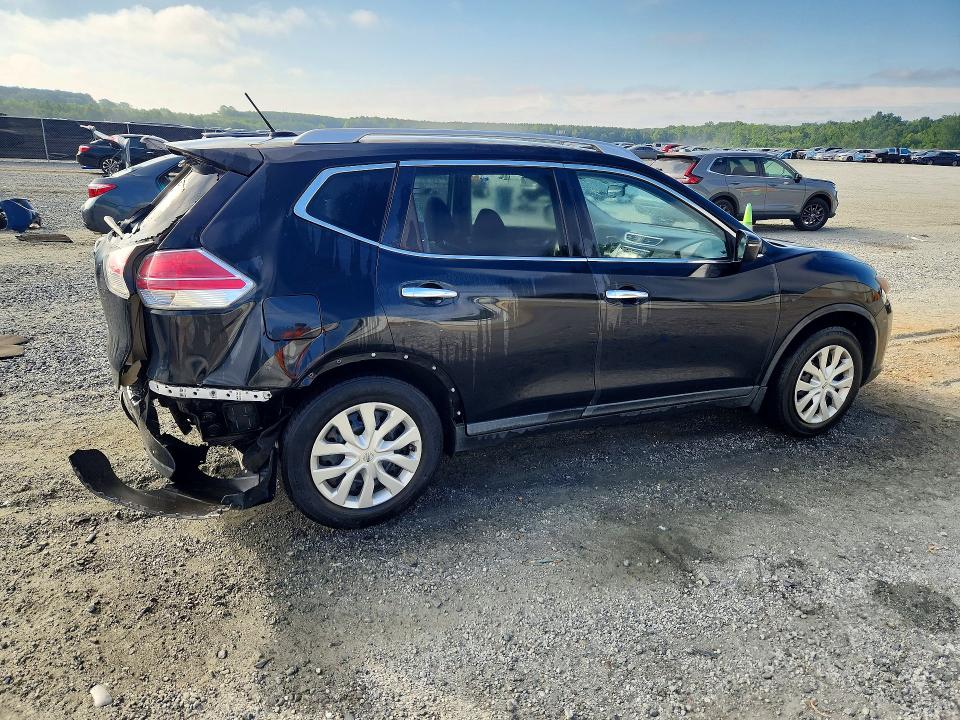 2016 Nissan Rogue VIN KNMAT2MTXGP609982 COPART salvage auction — REAR END, Nc - Salvage Certificate Of Title, sold $700 on 2026-07-13 (photo 3)