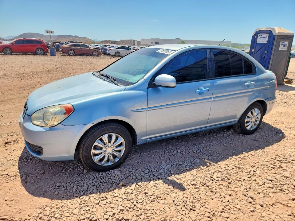 2010 Hyundai Accent VIN KMHCN4AC1AU486435 COPART salvage auction — REAR END, Az - Cert Of Title - Salvage, sold $875 on 2026-07-14 (photo 1)