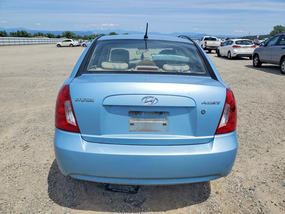2009 Hyundai Accent VIN KMHCN46C89U284373 COPART salvage auction — FRONT END, Ca - Junk Receipt, sold $60 on 2026-07-10 (photo 6)