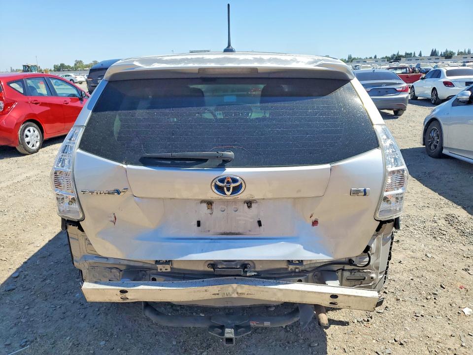 2012 Toyota Prius v VIN JTDZN3EU6C3014011 COPART salvage auction — REAR END, Ca - Salvage Certificate, sold $550 on 2026-07-14 (photo 6)
