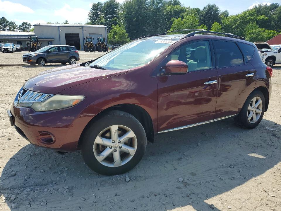 2009 Nissan Murano VIN JN8AZ18W99W208286 COPART salvage auction — SIDE, MA - CERT OF TITLE-RECONSTRCTD COLL, sold $400 on 2026-07-20 (photo 1)