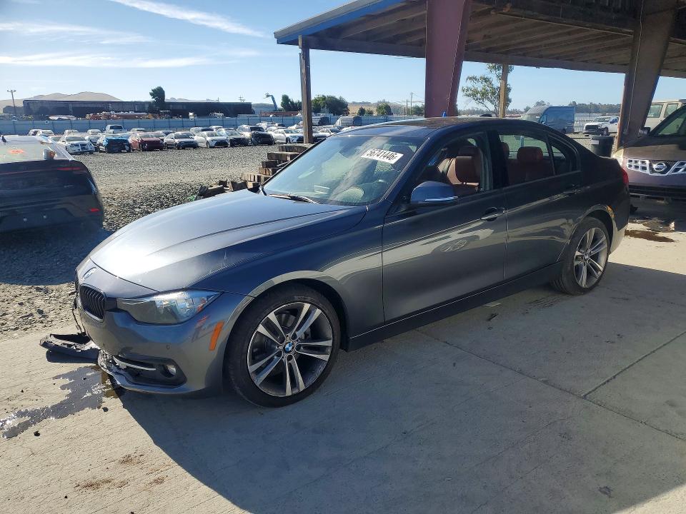 2016 BMW 3 series VIN WBA8E9G54GNU28111 COPART salvage auction — FRONT END, CA - SALVAGE CERTIFICATE, sold $1,350 on 2026-07-16 (photo 1)