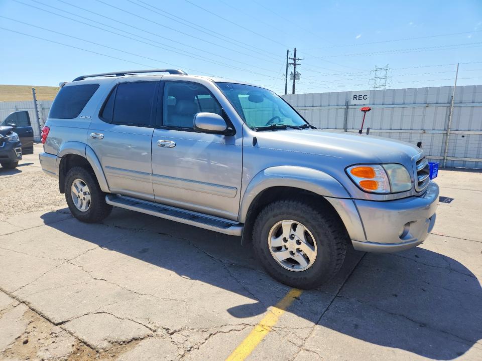 2001 Toyota Sequoia VIN 5TDBT48A11S023516 COPART salvage auction — UNDERCARRIAGE, Co - Salvage Title, sold $1,800 on 2026-07-27 (photo 4)
