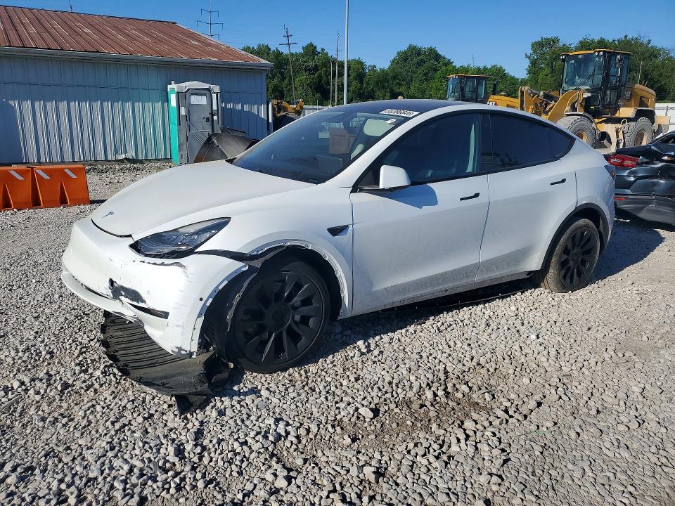 2020 Tesla Model y VIN 5YJYGDEE6LF037389 COPART salvage auction — FRONT END, Oh - Cert Of Title-Salvage, sold $725 on 2026-07-21 (photo 1)