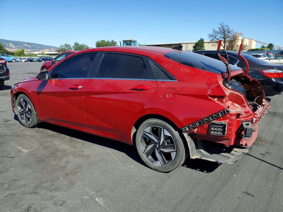 2023 Hyundai Elantra VIN KMHLP4AG2PU486837 COPART salvage auction — REAR END, Ca - Salvage Certificate, sold $3,550 on 2026-07-02 (photo 2)