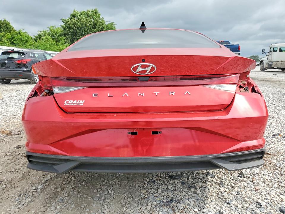 2021 Hyundai Elantra VIN 5NPLL4AG5MH050151 COPART salvage auction — HAIL, AR - CERT OF TITLE-SALVAGE, sold $500 on 2026-07-27 (photo 6)