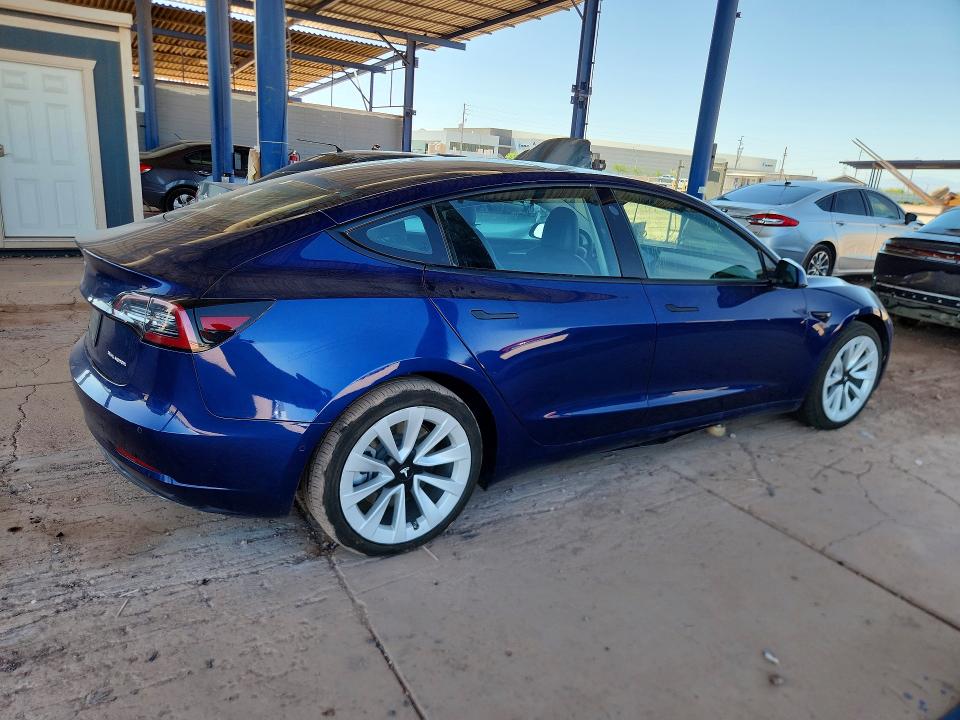2022 Tesla Model 3 VIN 5YJ3E1EB7NF133006 COPART salvage auction — MINOR DENT/SCRATCHES, Az - Cert Of Title - Salvage, sold $9,000 on 2026-07-14 (photo 3)
