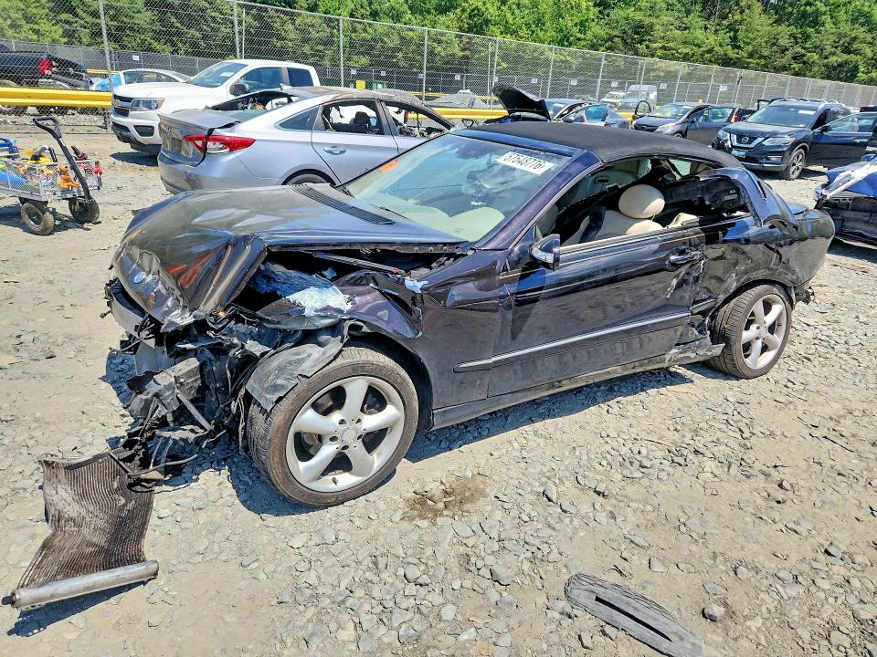 2005 Mercedes-benz Clk-klasse VIN WDBTK65J45F120804 COPART salvage auction — FRONT END, MD - CERT OF SALVAGE > 75% DAMAGE (P), sold $325 on 2026-07-02 (photo 1)