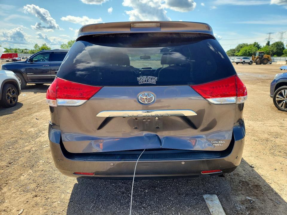 2012 Toyota VIN 5TDDK3DCXCS030190 COPART salvage auction — REAR END, IL - SALVAGE CERTIFICATE, sold $2,550 on 2026-07-30 (photo 6)