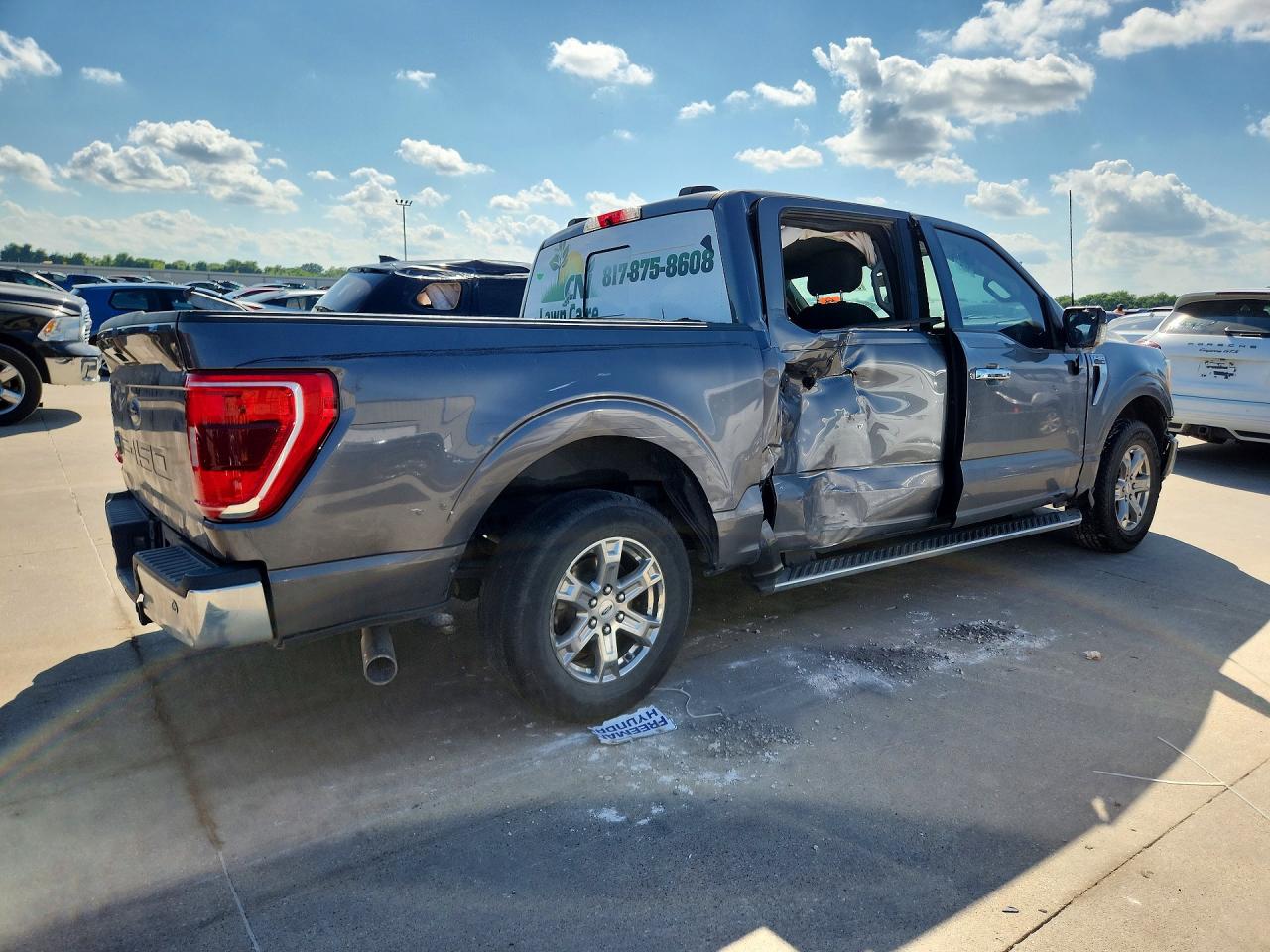 2021 Ford F-150 Lightning VIN 1FTEW1C52MFC71193 COPART salvage auction — Side, TX - CERTIFICATE OF TITLE, sold $7,000 on 2026-07-08 (photo 3)
