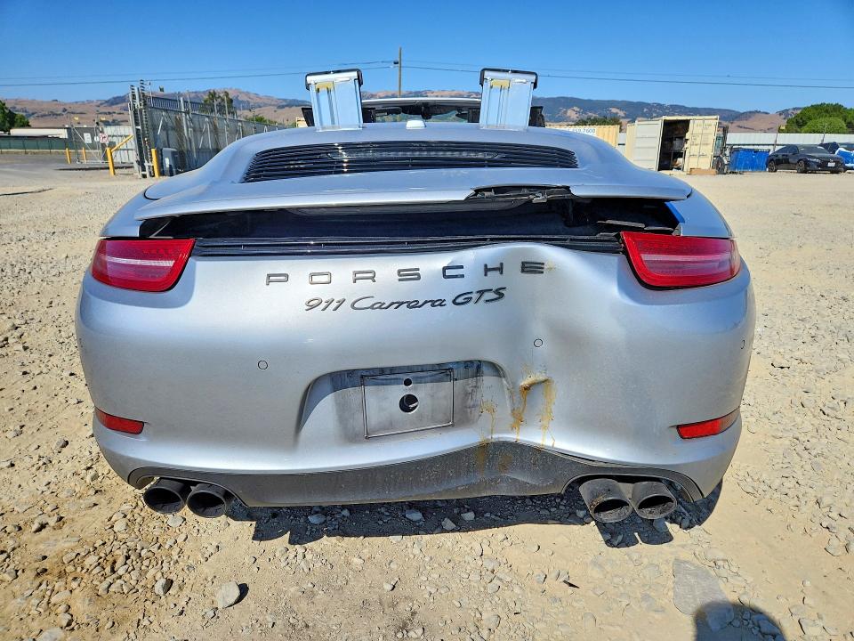 2015 Porsche 911 VIN WP0CB2A92FS154500 COPART salvage auction — FRONT END, Ca - Salvage Certificate, sold $5,700 on 2026-08-18 (photo 6)