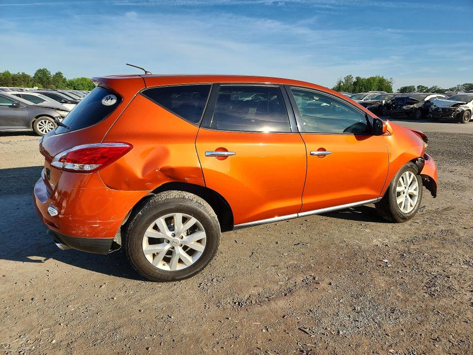 2014 Nissan Murano VIN JN8AZ1MW8EW515514 COPART salvage auction — FRONT END, Va - Cert Of Title - Salvage, sold $550 on 2026-07-08 (photo 3)