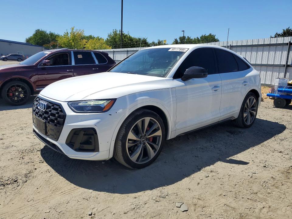 2021 Audi Sq5 VIN WA124AFY3M2083217 COPART salvage auction — SIDE, CA - SALVAGE CERTIFICATE, sold $17,000 on 2026-07-28 (photo 1)