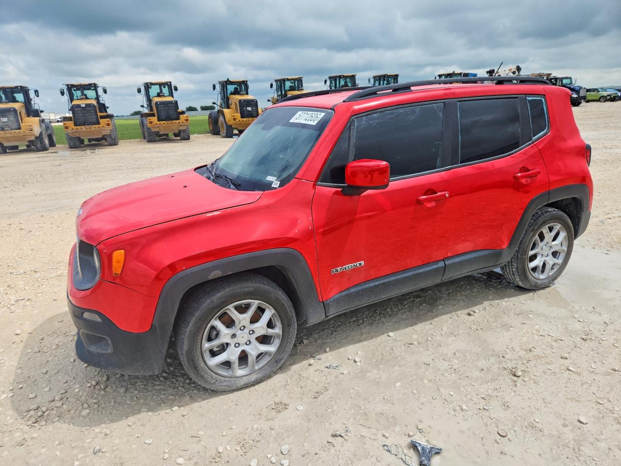 2017 Jeep Renegade VIN ZACCJABB1HPE60577 COPART salvage auction — Vandalized, TX - CERTIFICATE OF TITLE, sold $700 on 2026-07-02 (photo 1)