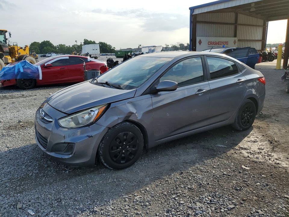 2016 Hyundai Accent VIN KMHCT4AE9GU106029 COPART salvage auction — FRONT END, Fl - Cert Of Title Slvg Rebuildable, sold $550 on 2026-07-28 (photo 1)