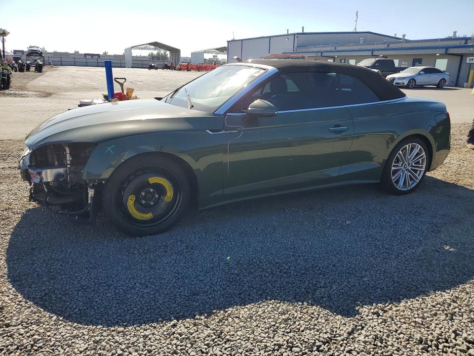 2022 Audi A5 VIN WAUWAGF54NN004577 COPART salvage auction — FRONT END, Ca - Salvage Certificate, sold $11,300 on 2026-07-28 (photo 1)