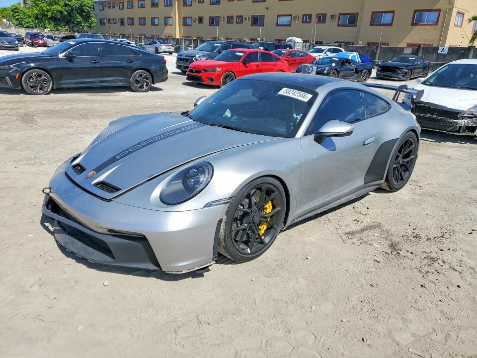 2022 Porsche 911 VIN WP0AC2A93NS268735 COPART salvage auction — FRONT END, Fl - Cert Of Title Slvg Rebuildable, sold $130,000 on 2026-08-13 (photo 1)