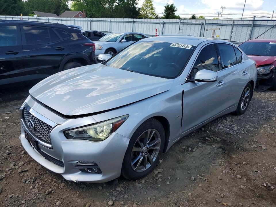 2017 Infiniti VIN JN1EV7ARXHM838976 COPART salvage auction — FRONT END, Md - Cert Of Salvage > 75% Damage, sold $3,550 on 2026-07-06 (photo 1)