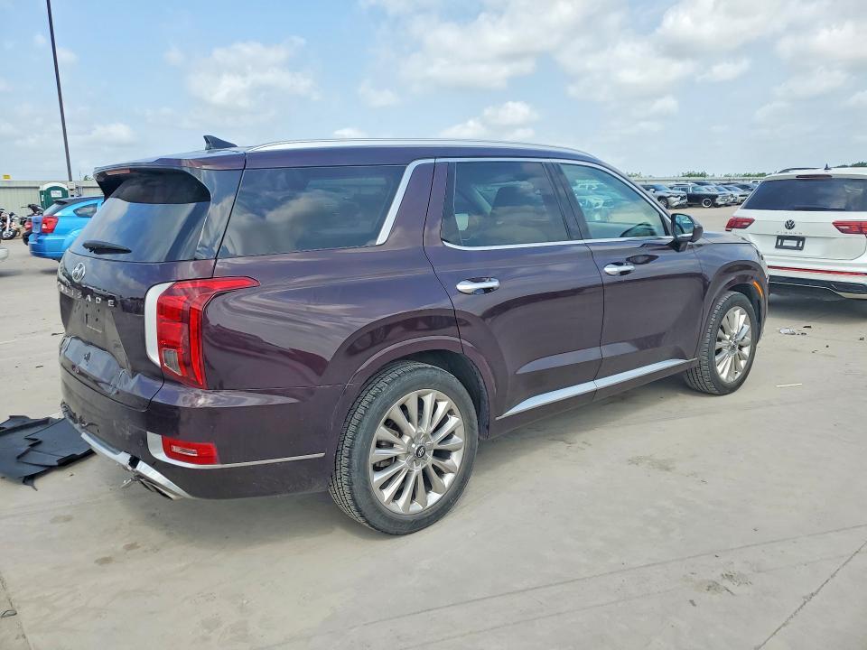2020 Hyundai VIN KM8R54HE3LU142559 COPART salvage auction — REAR END, TX - SALVAGE VEHICLE TITLE (P), sold $9,100 on 2026-07-16 (photo 3)