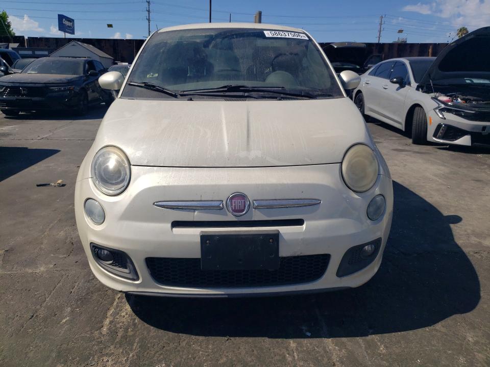 2012 Fiat 500 VIN 3C3CFFBR5CT212253 COPART salvage auction — REAR END, Ca - Salvage Certificate, sold $500 on 2026-08-14 (photo 5)