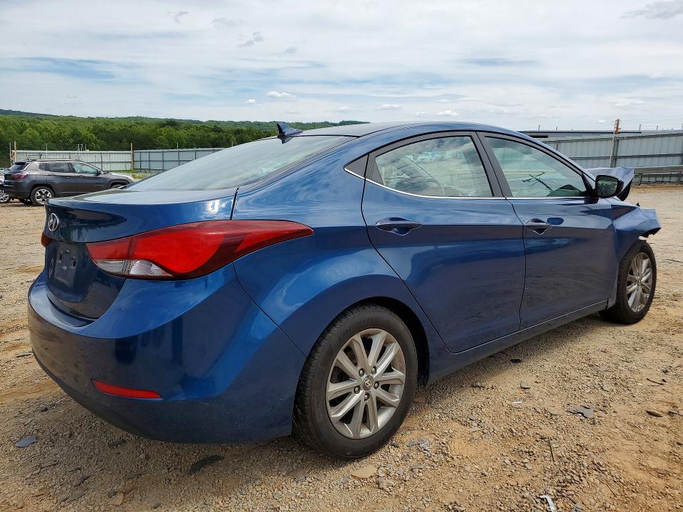 2015 Hyundai Elantra VIN KMHDH4AE2FU298169 COPART salvage auction — FRONT END, Va - Cert Of Title - Salvage, sold $700 on 2026-07-10 (photo 3)