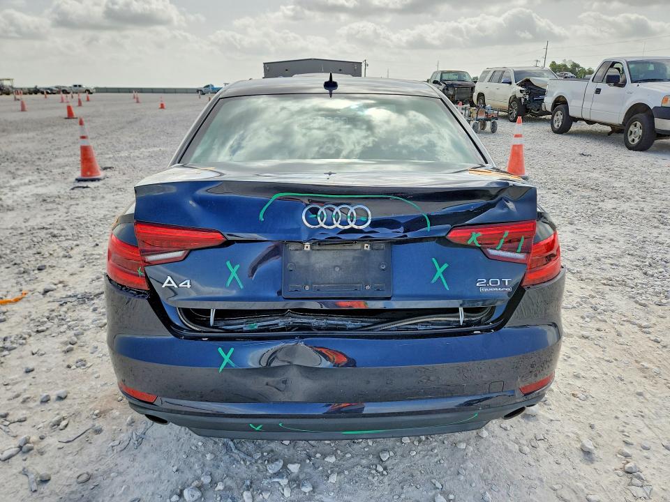 2017 Audi A4 VIN WAUANAF45HN025140 COPART salvage auction — REAR END, Tx - Salvage Vehicle Title, sold $4,200 on 2026-07-16 (photo 6)