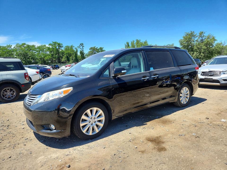 2014 Toyota VIN 5TDDK3DC6ES072696 COPART salvage auction — WATER/FLOOD, Md - Certificate Of Title, sold $2,400 on 2026-07-02 (photo 1)