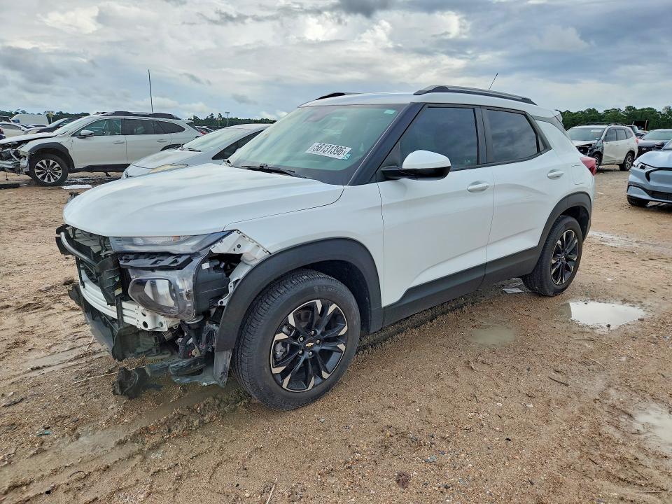 2021 Chevrolet VIN KL79MPSL0MB003337 COPART salvage auction — FRONT END, TX - SALVAGE VEHICLE TITLE (P), sold $125 on 2026-07-28 (photo 1)