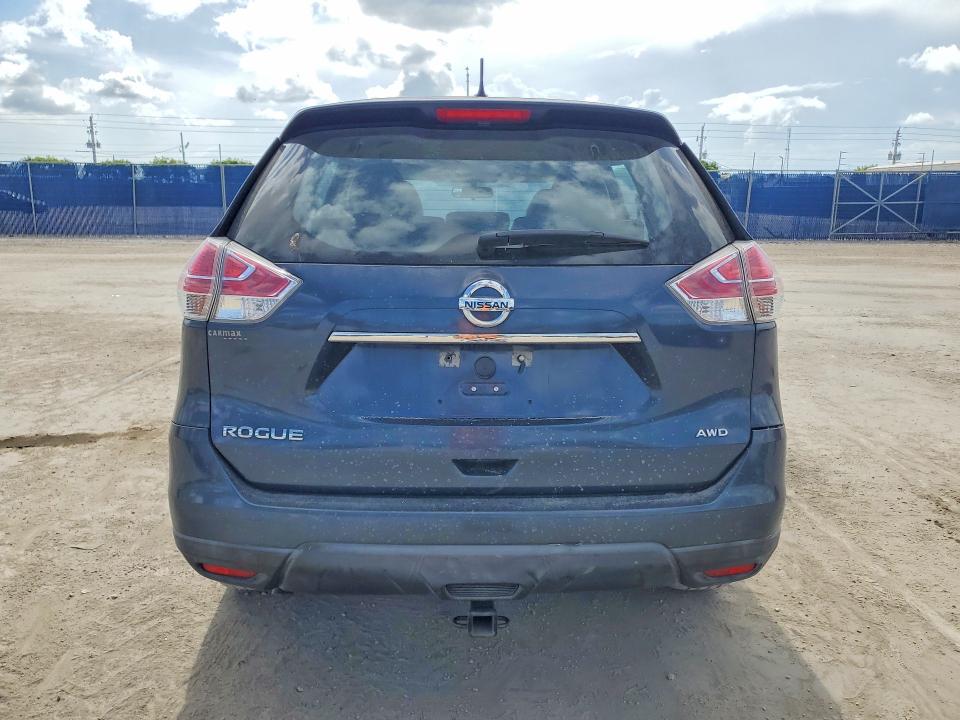 2016 Nissan Rogue VIN KNMAT2MVXGP606260 COPART salvage auction — MINOR DENT/SCRATCHES, Fl - Cert Of Title-Rebuilt (P), sold $1,100 on 2026-07-29 (photo 6)