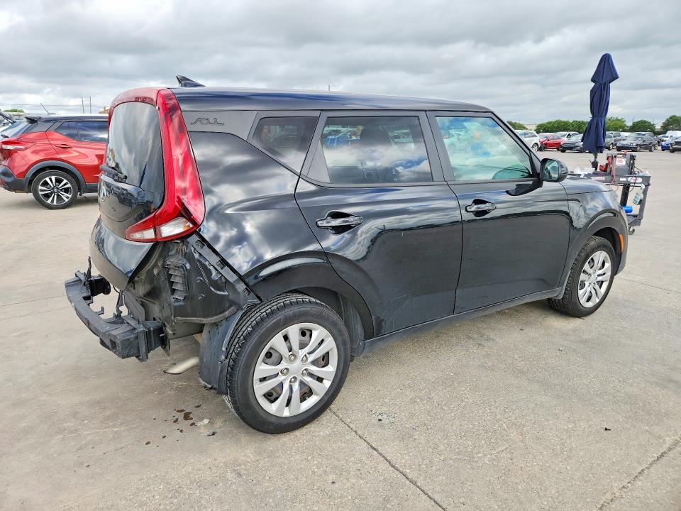 2020 Kia Soul VIN KNDJ23AU6L7719234 COPART salvage auction — REAR END, Tx - Salvage Vehicle Title, sold $2,200 on 2026-07-23 (photo 3)