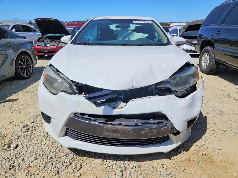 2015 Toyota Corolla VIN 5YFBURHE0FP342614 COPART salvage auction — FRONT END, Ca - Salvage Certificate, sold $1,550 on 2026-07-09 (photo 5)