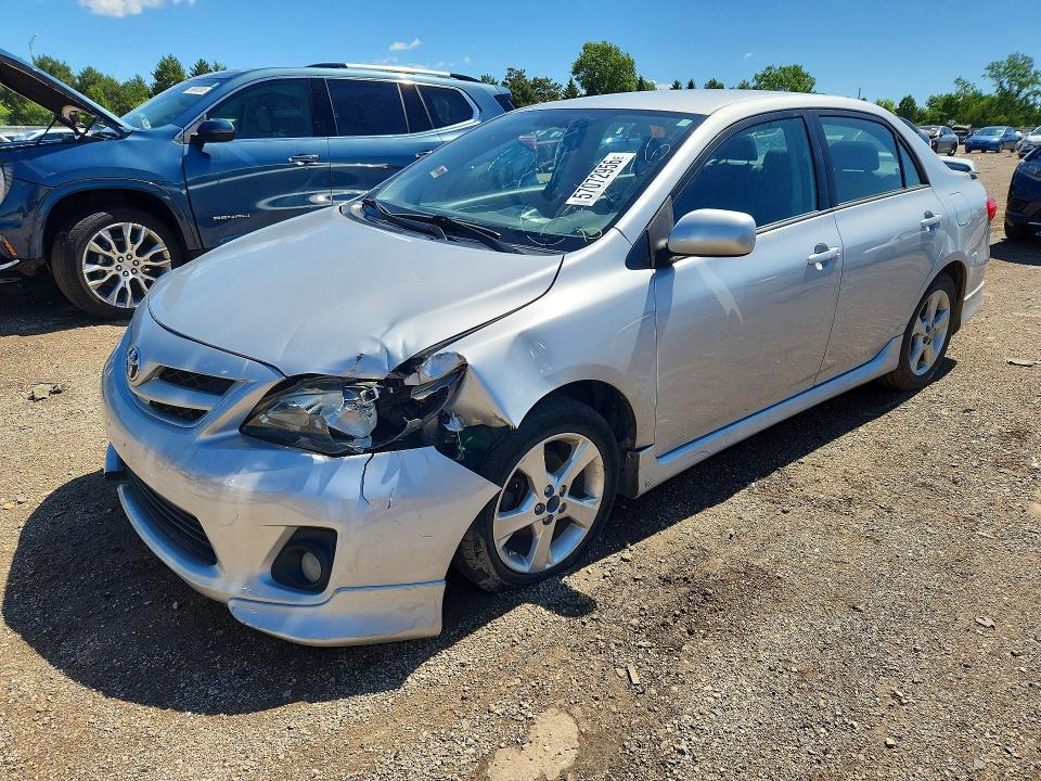 2013 Toyota Corolla VIN 5YFBU4EE3DP086926 COPART salvage auction — FRONT END, Il - Salvage Certificate, sold $2,950 on 2026-07-16 (photo 1)