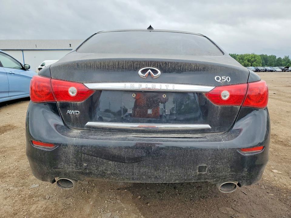 2015 Infiniti Q50 VIN JN1BV7ARXFM392702 COPART salvage auction — WATER/FLOOD, OH - CERT OF TITLE-FLOOD VEHICLE, sold $1,350 on 2026-07-21 (photo 6)