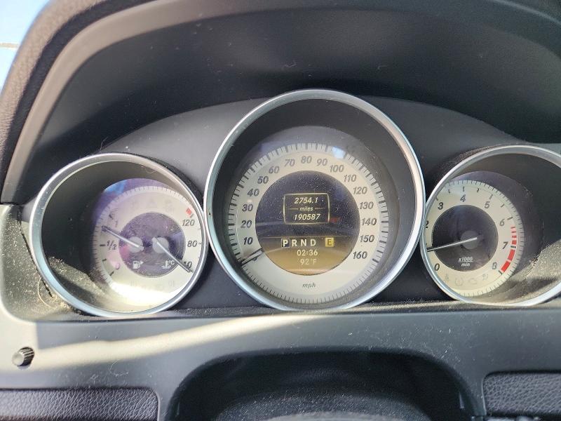 2012 Mercedes-benz C class VIN WDDGF8BB4CF857312 COPART salvage auction — NORMAL WEAR, TX - CERTIFICATE OF TITLE, sold $800 on 2026-07-17 (photo 9)