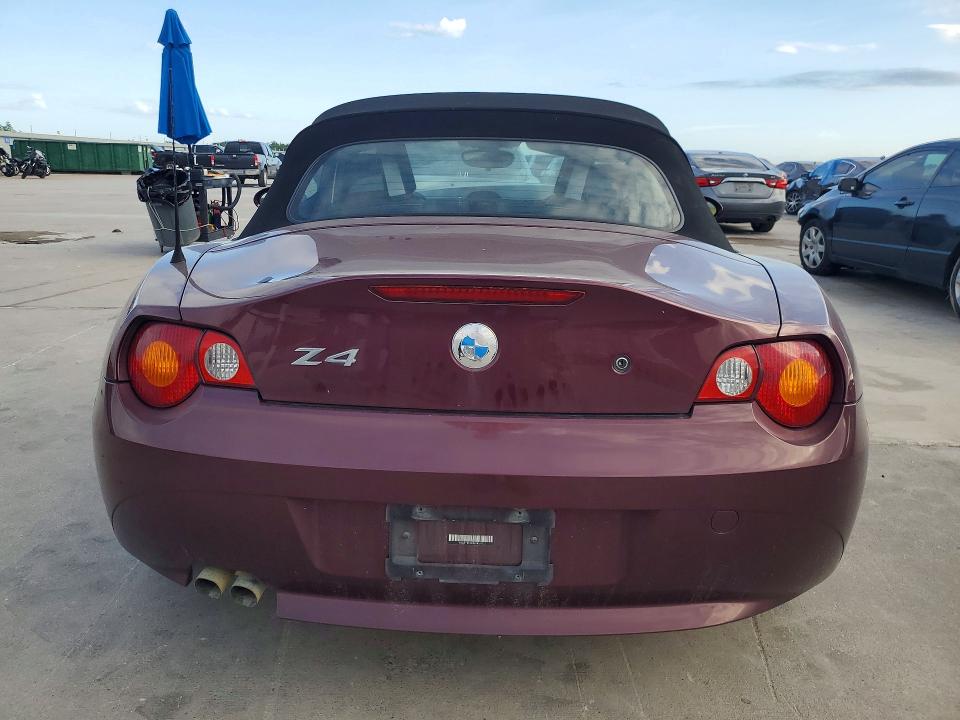 2003 BMW Z4 VIN 4USBT334X3LS45711 COPART salvage auction — FRONT END, Tx - Salvage Vehicle Title, sold $325 on 2026-07-02 (photo 6)